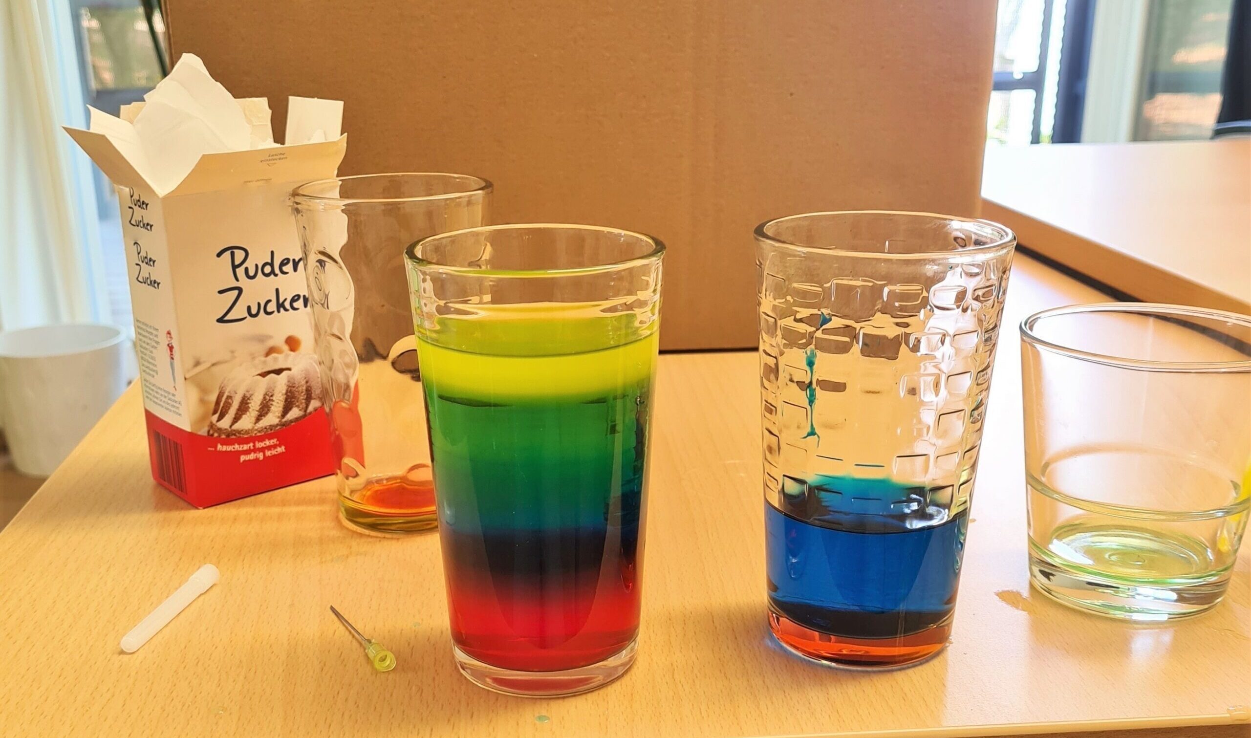 Regenbogen Experiment Ergebnis